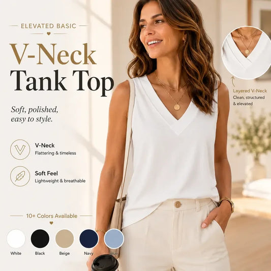 Trendy V-Neck Summer Tank Top
